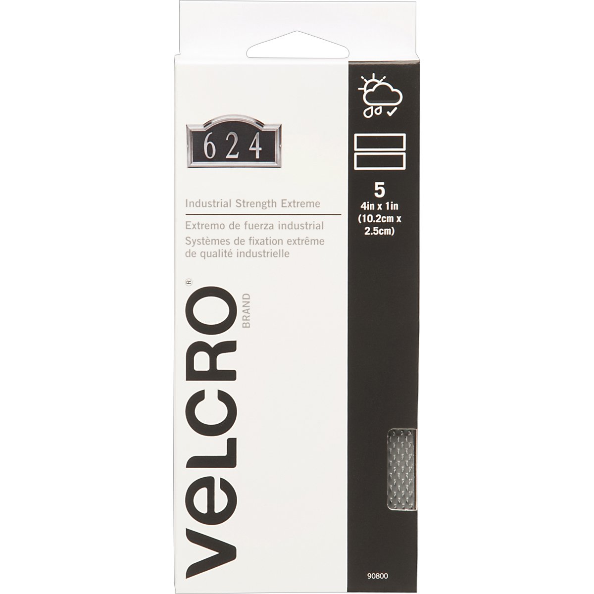 Velcro Brand Velcro(R) Brand Industrial Strength Extreme Fasteners 4"X1"-Titanium