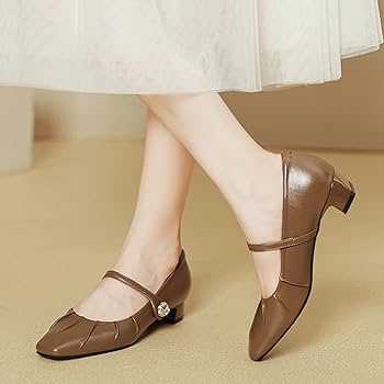 Jane Amazon.com | JANSEVEN Women Chunky Heels Pumps Black Crystal