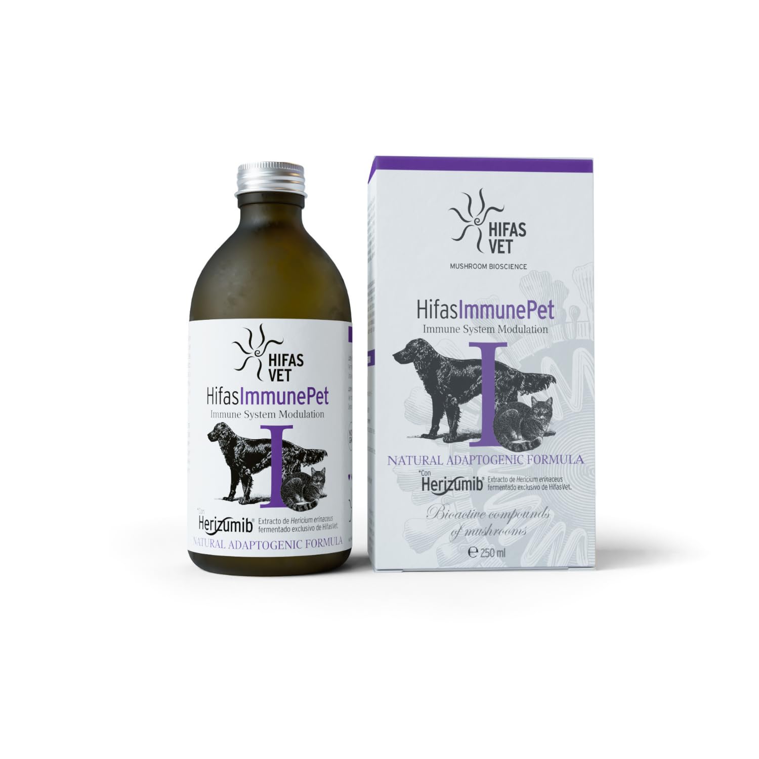HIFAS Vet - Immune Pet Suplemento para Perros y Gatos, Alimento Complementario para reforzar el Sistema Inmunitario - 250 ml