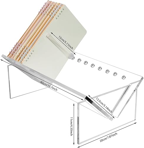 Miniatura 2 de Estantería de escritorio de acrílico transparente para revistas, CDs, libros de manga, organizador de almacenamiento, soporte para libros para
