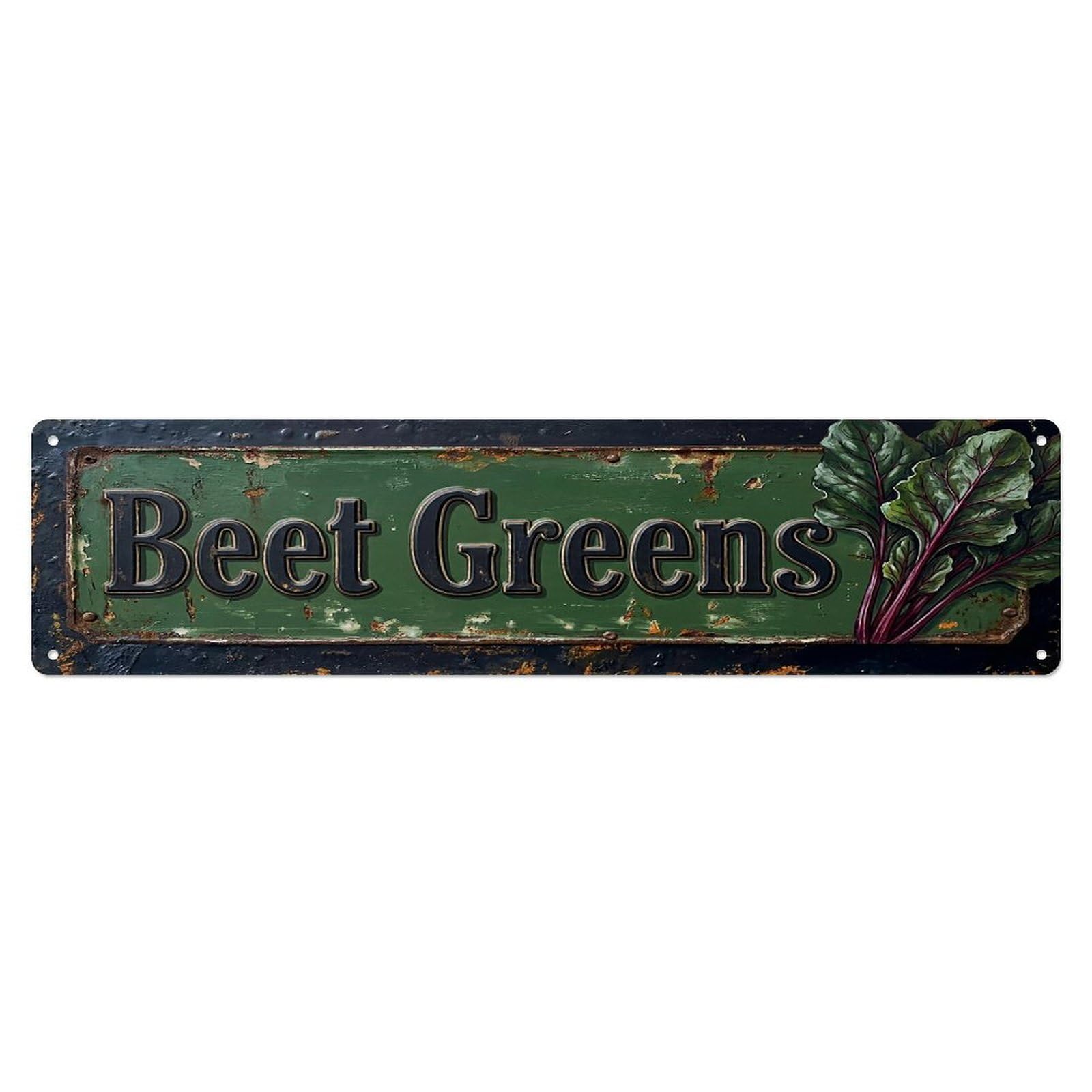 Vintage Beet Greens Nutritious Farmhouse Metal Tin Sign