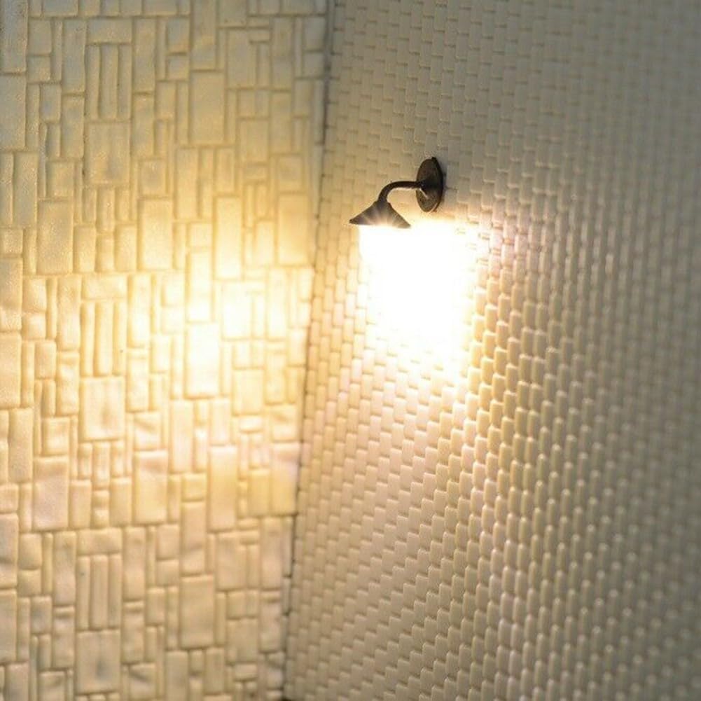 10pcs Lamps Model Railway HO Scale 1:87 Mini LED Wall Lights Model Railway Accessories