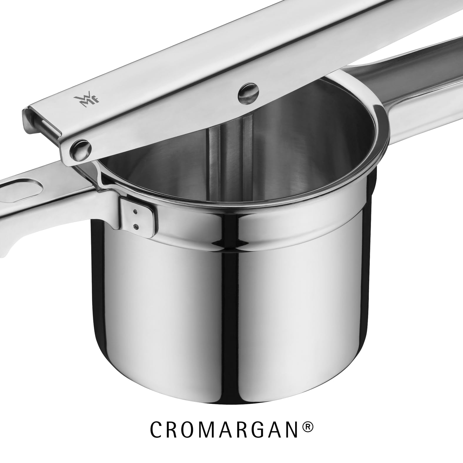 WMF Gourmet Multipresse 26,5 cm, Kartoffelpresse Edelstahl, Cromargan Edelstahl Rostfrei 18/10 poliert, für Kartoffelpürret, Spaghettieis, spülmaschinenfest, pflegeleicht, geschmacksneutral