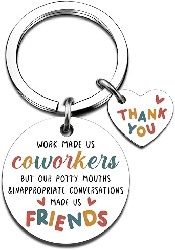 Funny Gifts for Coworkers Christmas Women Thank You Gifts Keychain Leaving Going Away Gift for Coworkers Women Small Christmas White Elephant Gift for Colleague Work Bestie
