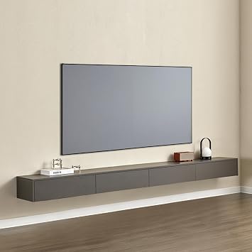 Floating TV Stand Wall Mounted Modern Floating Entertainment Center, 39.4-119.7IN, Large Storage Capacity, Under TV Console Shelf for Living Room, Media Console for 50-85 Inch TVs