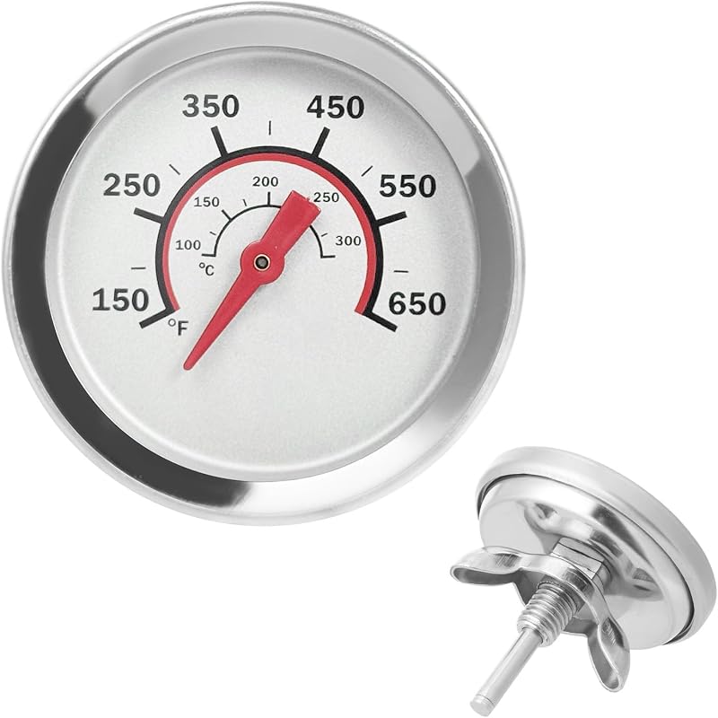 1.8'' Lid Temperature Gauge for Charbroil Grill Replacement Parts, Thermometer for Char-Broil Advantage, Tru-Infrared Performance Series 463625217 463229521 463238218 G432-8L00-W1 Heat Indicator