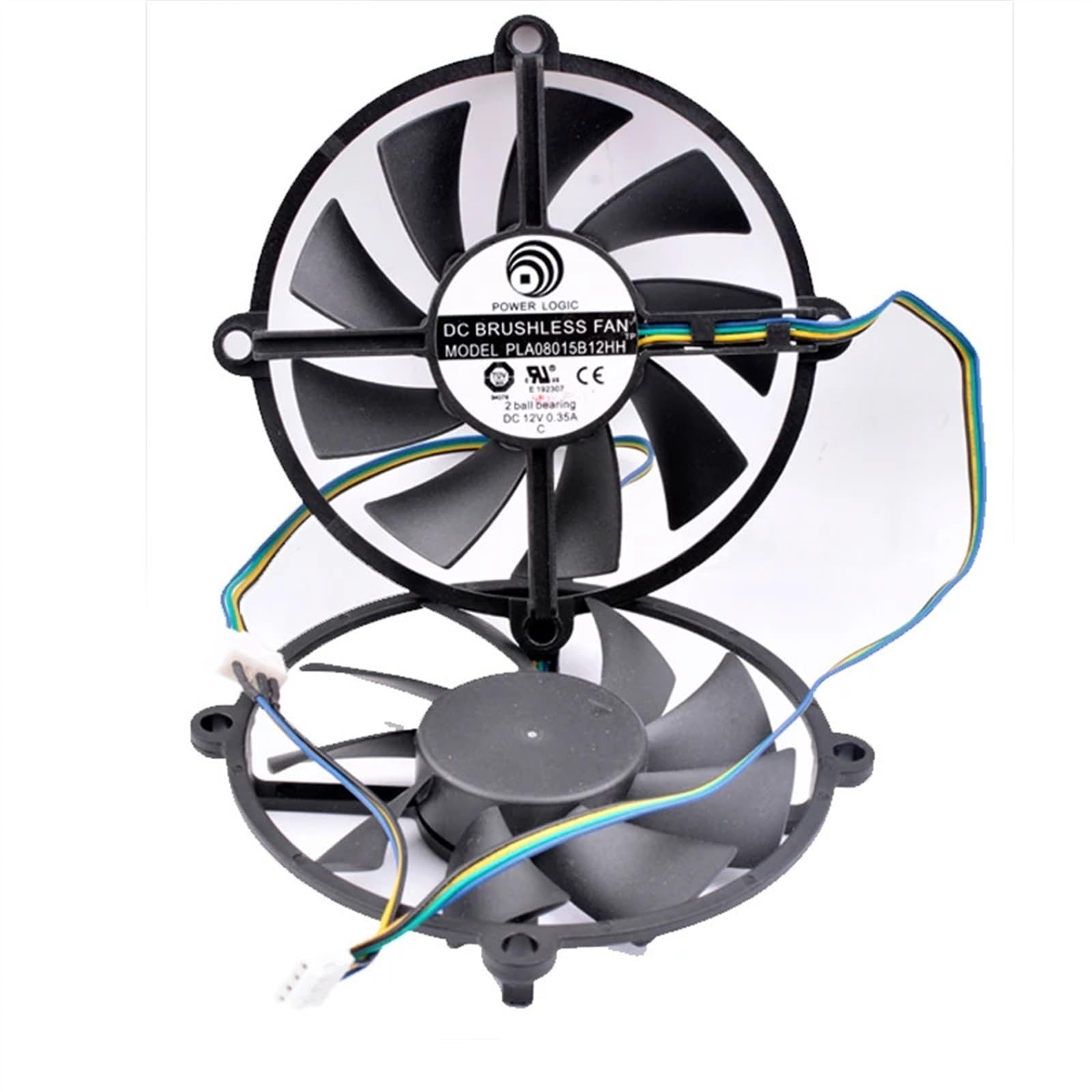FCARUMIQP 2Pcs/Lot PLA08015B12HH 12V 0.35A 85mm Card Cooling Fan