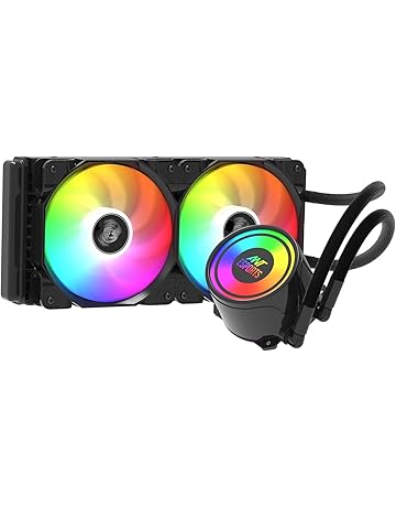 Ant Esports ICE-240 240mm Addressable RGB 2600RPM AIO I CPU Liquid Cooler - Black I Support Intel - LGA115X/1200/1700/1366/2011/2066 , AMD - FM1/FM2/AM2//AM2+/AM3/AM3+/AM4/AM5