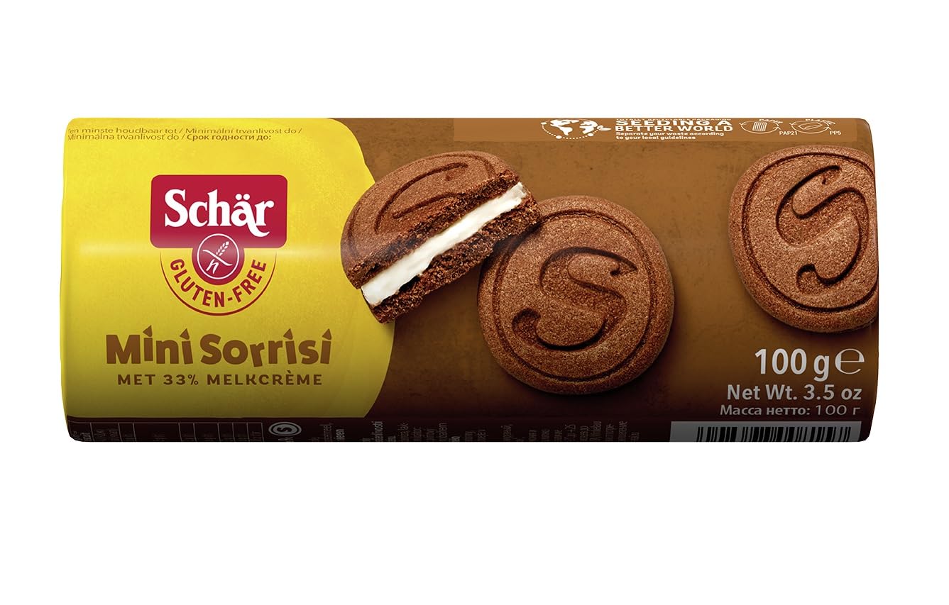 Schar Mini Sorrisi Glutensiz Kaymaklı Çikolatalı Bisküvi 100 gr