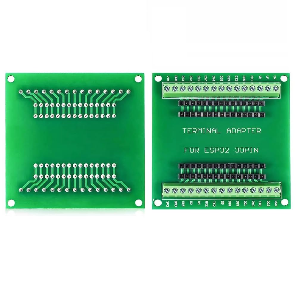 Lizusidtsy ESP32 Expansion Board 30Pin GPIO Breakout Board Compatible with 30 Pins ESP32 Development Board, Green, 500434985