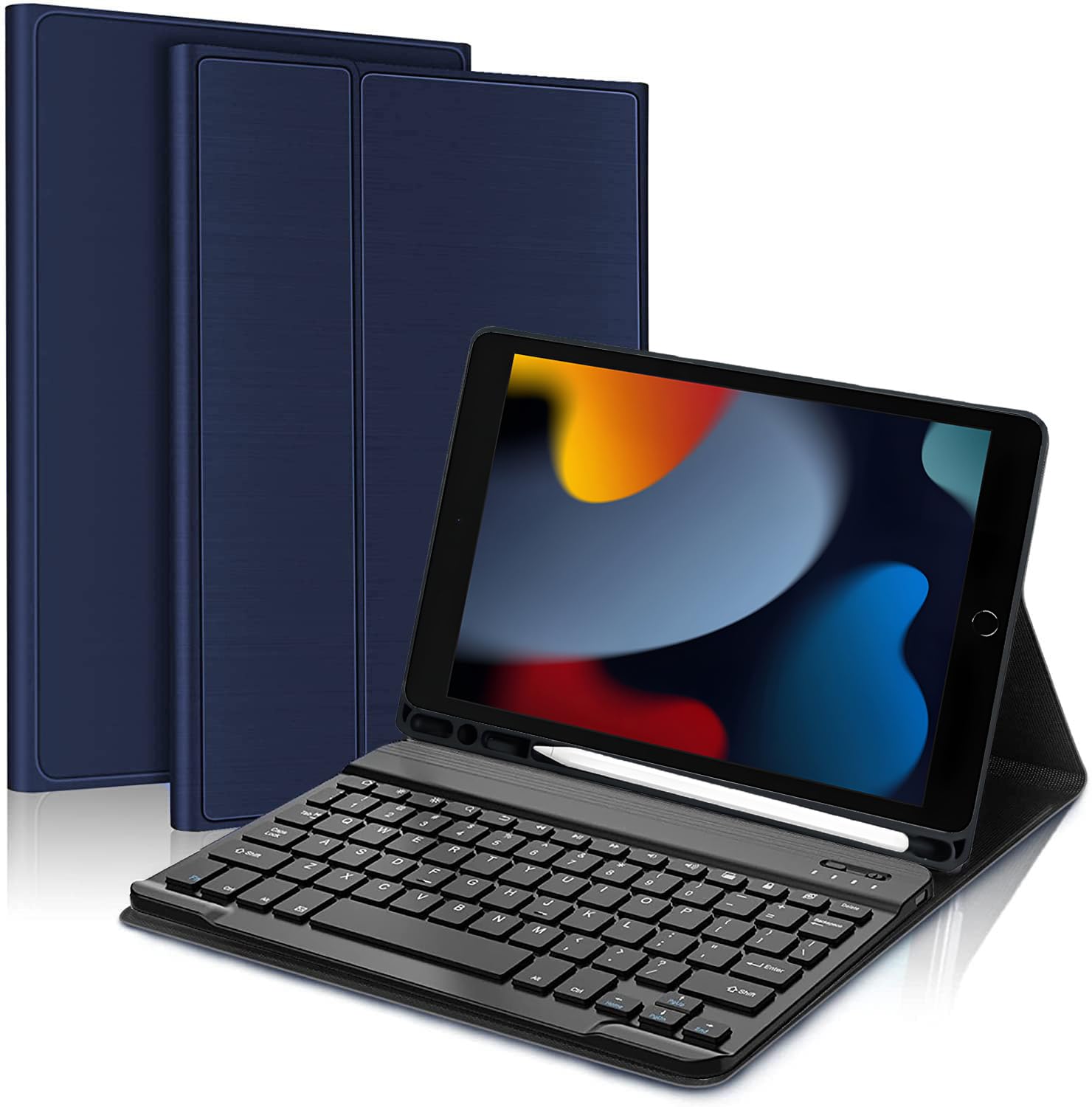 ProElite Detachable Wireless Bluetooth Keyboard Smart flip case Cover for Apple iPad 10.2" 9th Gen (2021) 8th Gen/7th Gen/Air 3 10.5" / Pro 10.5" with Pencil Holder, Navy Blue (B08CF4TPPN) Amazon Price History, Amazon Price Tracker