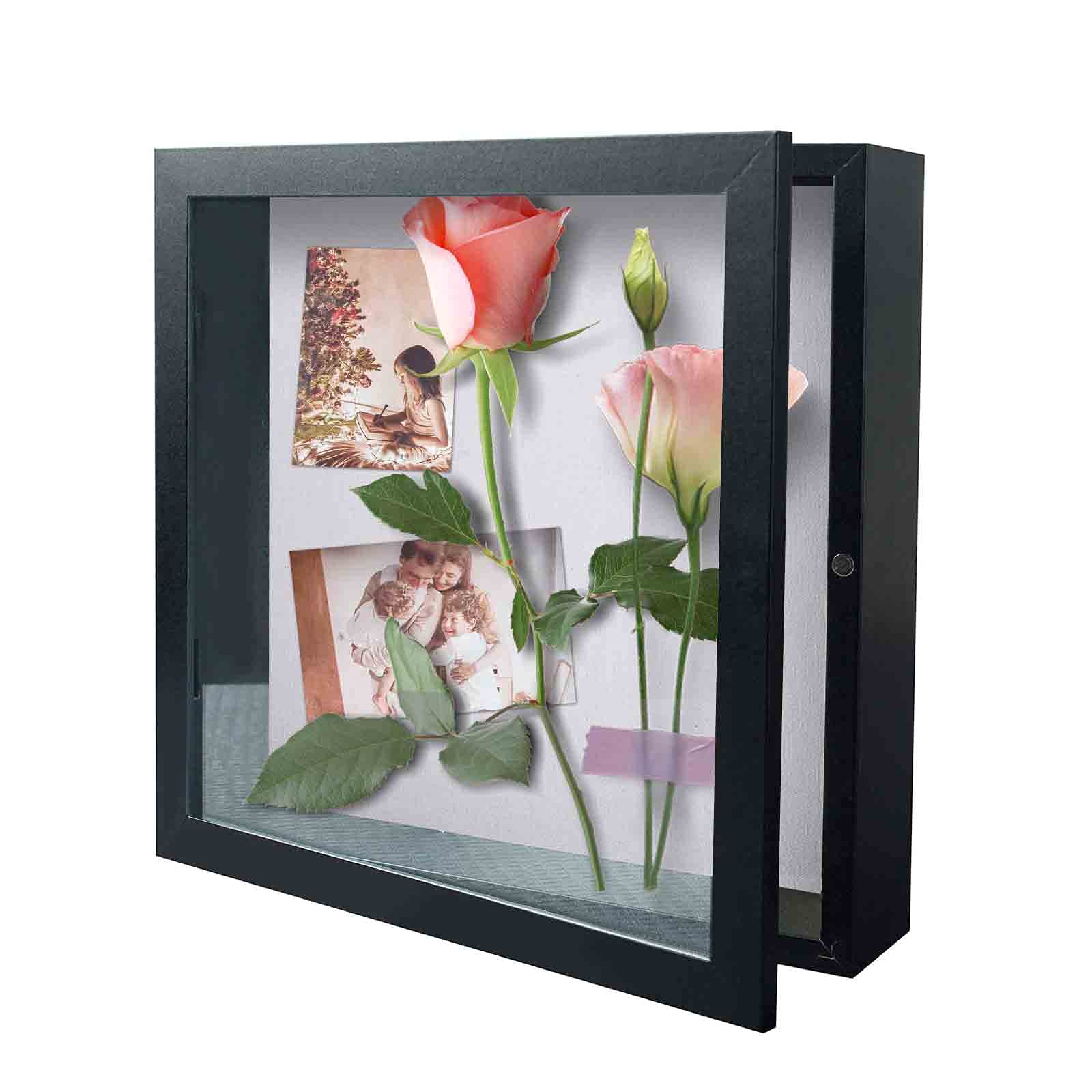 Buy QDSSDECO 11x11 Shadow Box Frame with Linen Backboard & Real Glass