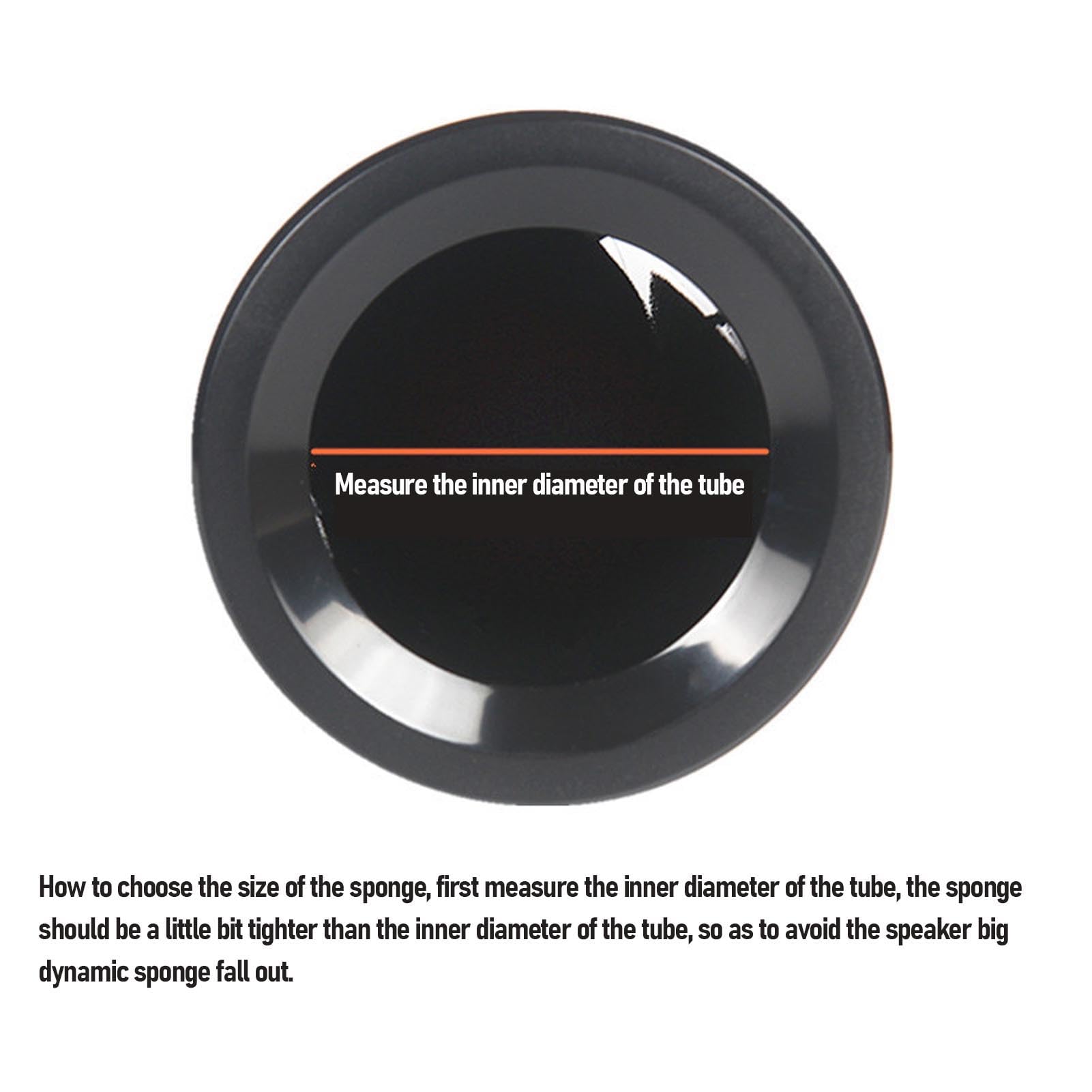 2Pcs 100mm x 100mm Speaker Port Tube Sponge, Subwoofer Bass Reflex Tube Bass Woofer Box Port Tube Vent Sponge for Enhanced Sound Effect