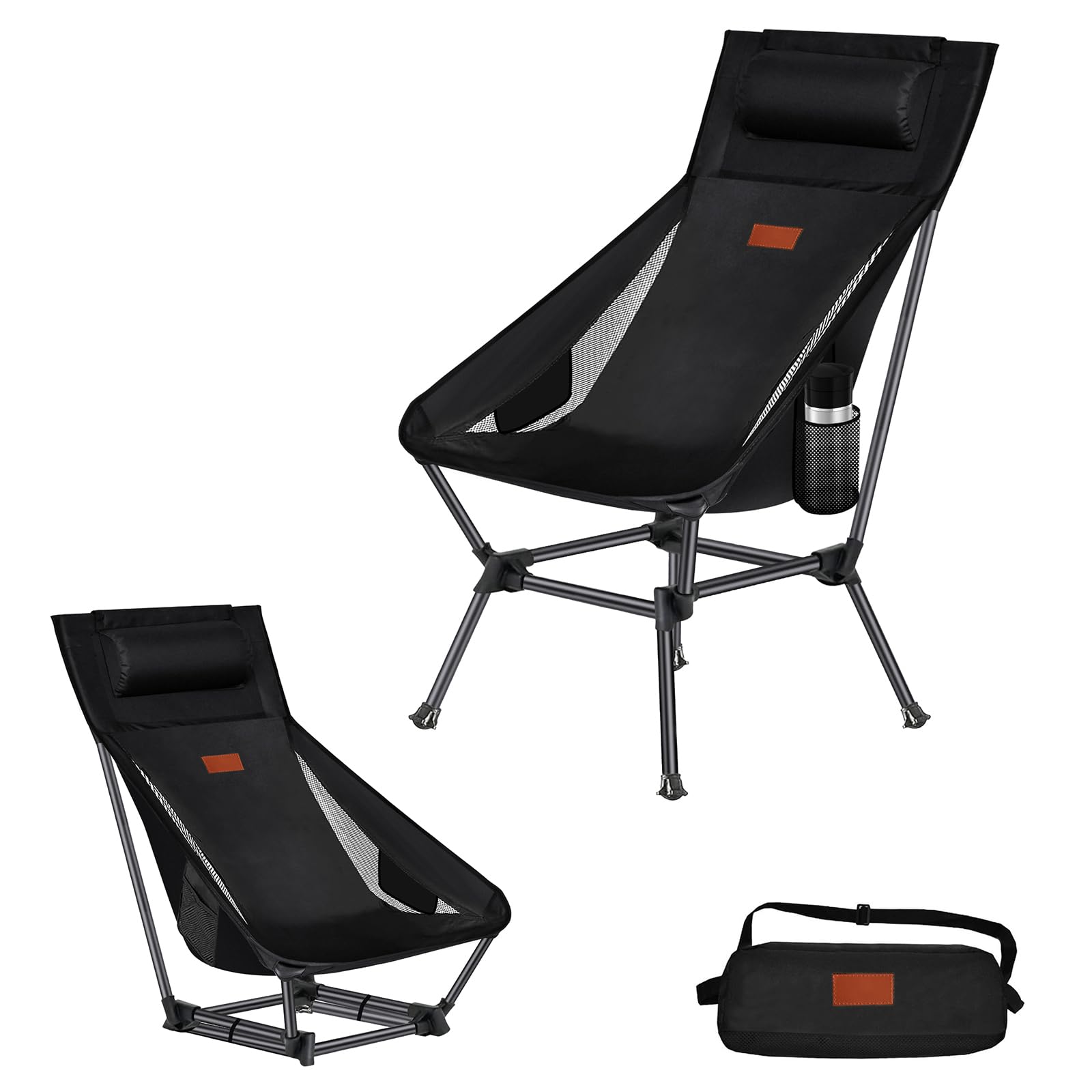 DesertFox アウトドアチェア 2WAY キャンプ椅子 ローチェア 軽量 枕付き ハイバック 単品/セット