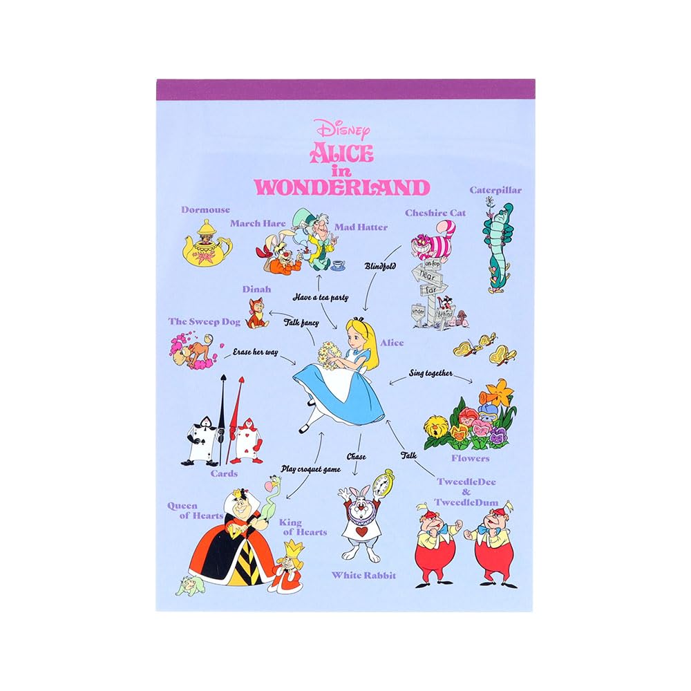 Amazon.co.jp: サンスター文具 ディズニー メモ A6 相関図 ふしぎの国