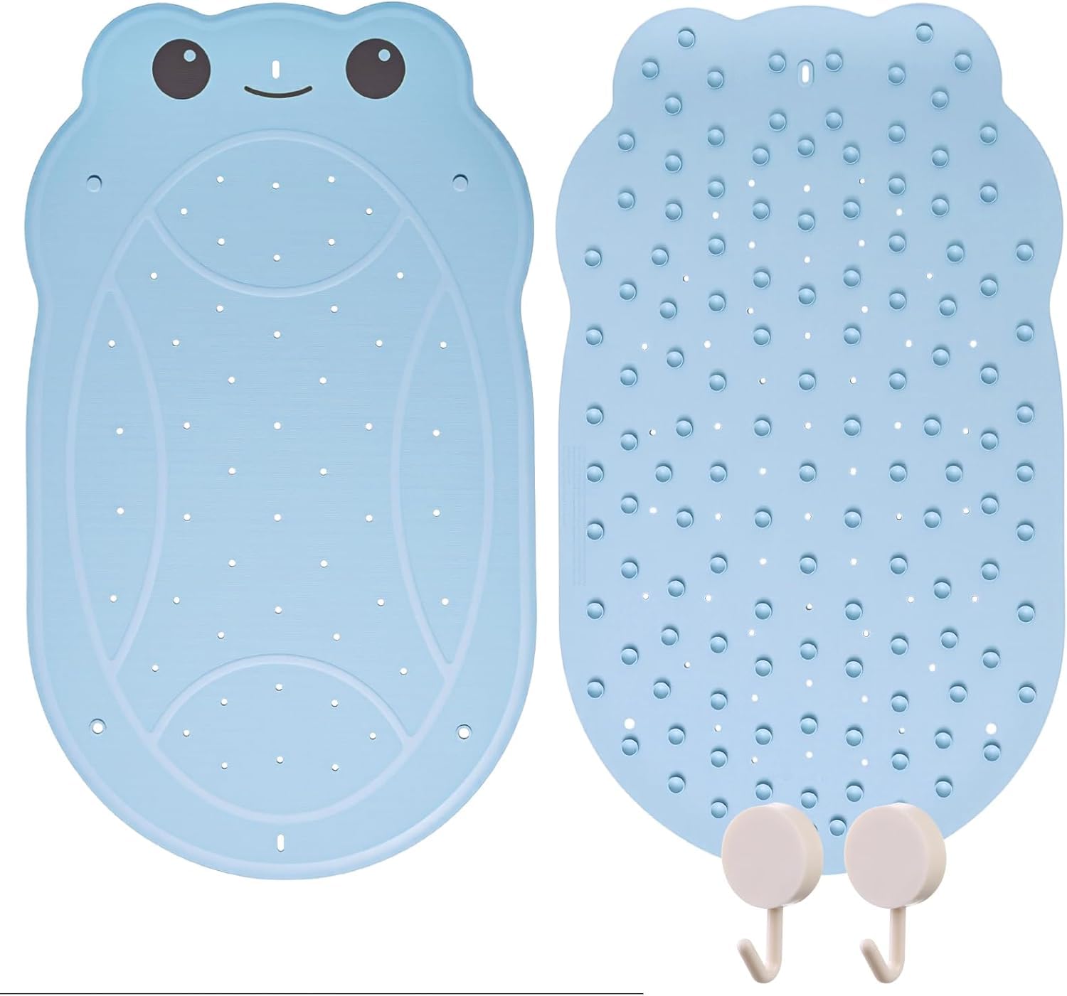 Tapis de Bain antidérapant pour Bébé en Forme de Grenouille 76 x 45 cm sans BPA Bleu