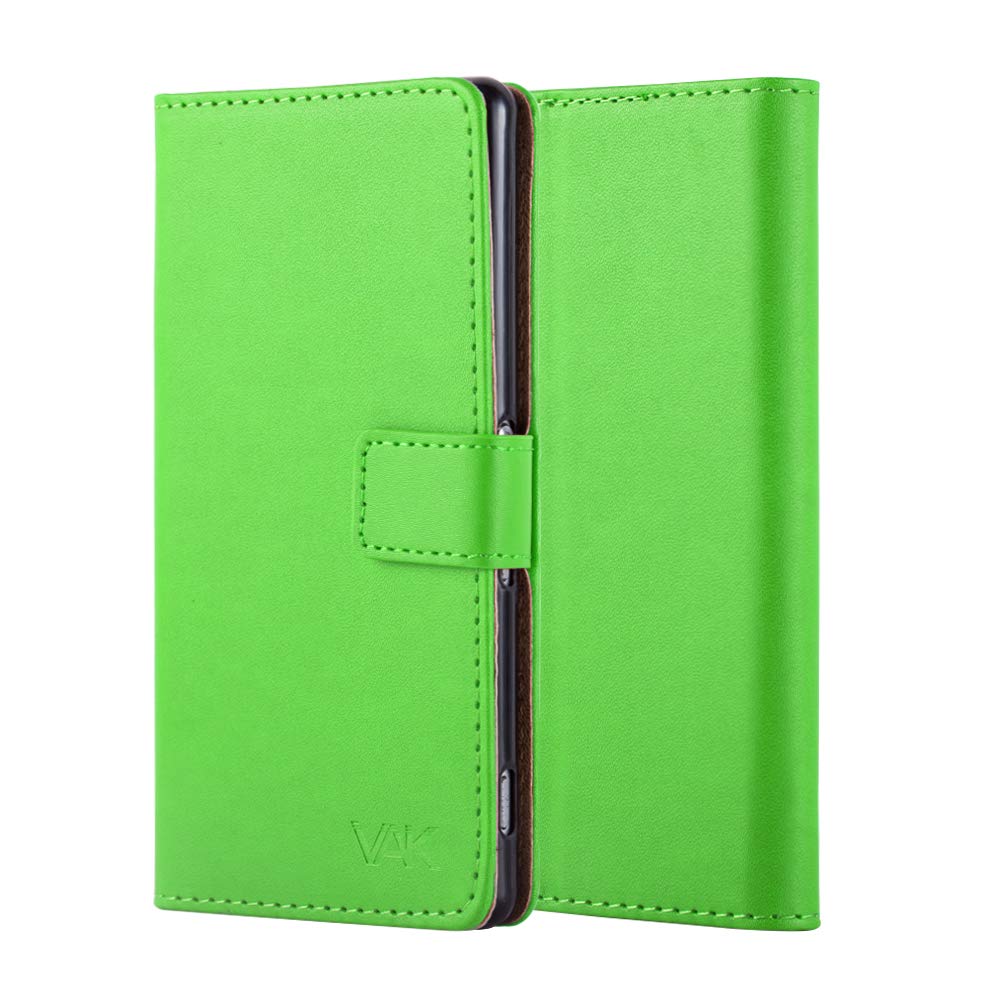 VA Case For SONY Xperia L1 Phone Case Luxury Leather Magnetic Flip Wallet Card Holder Book Stand View Protective Cover For Experia L1 (Green)