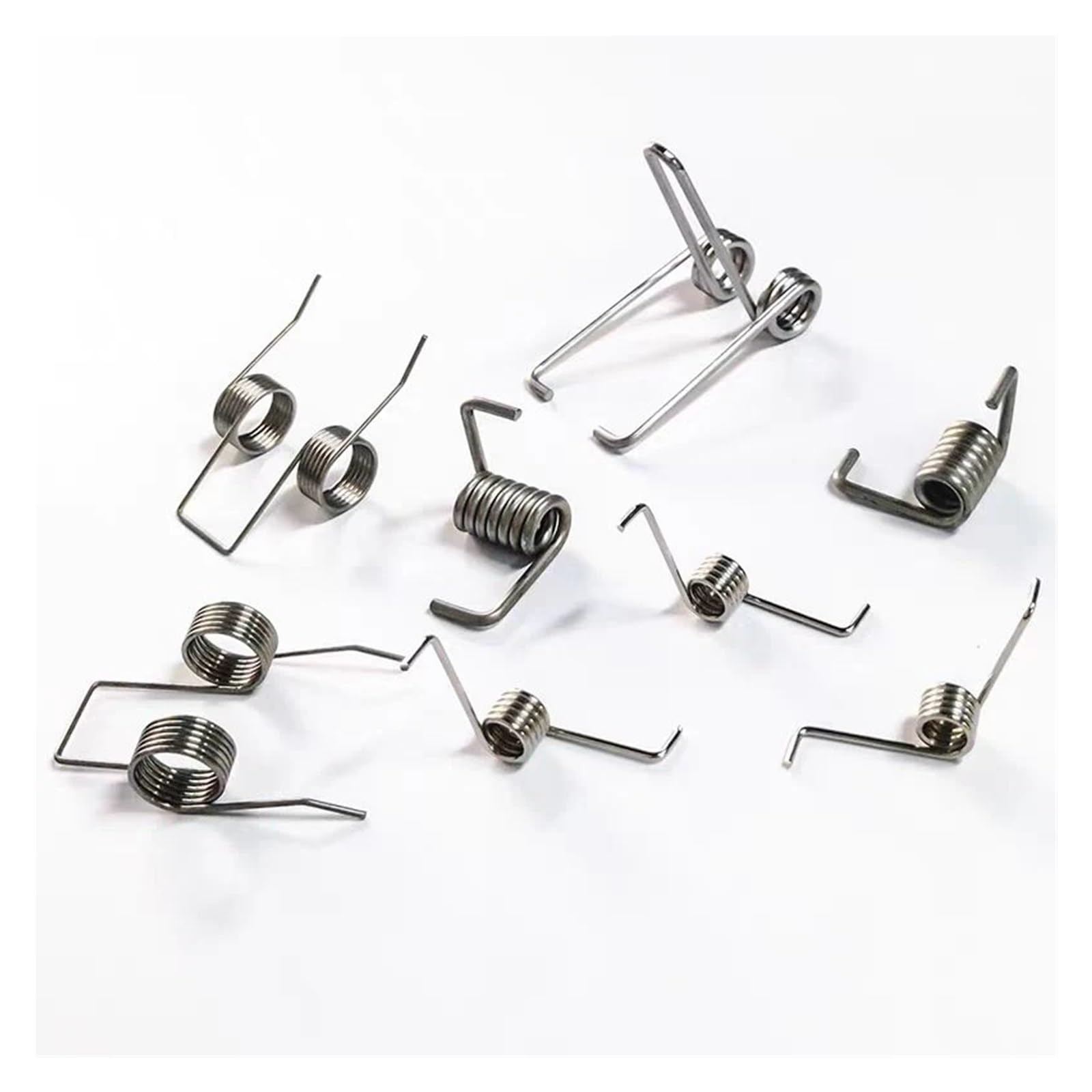 2PCS Double Torsion Spring Wire Diameter=2.0mm Out Dia=20mm Feet Length 55mm 3 Coil 90 Degrees Strong Torsional Spring