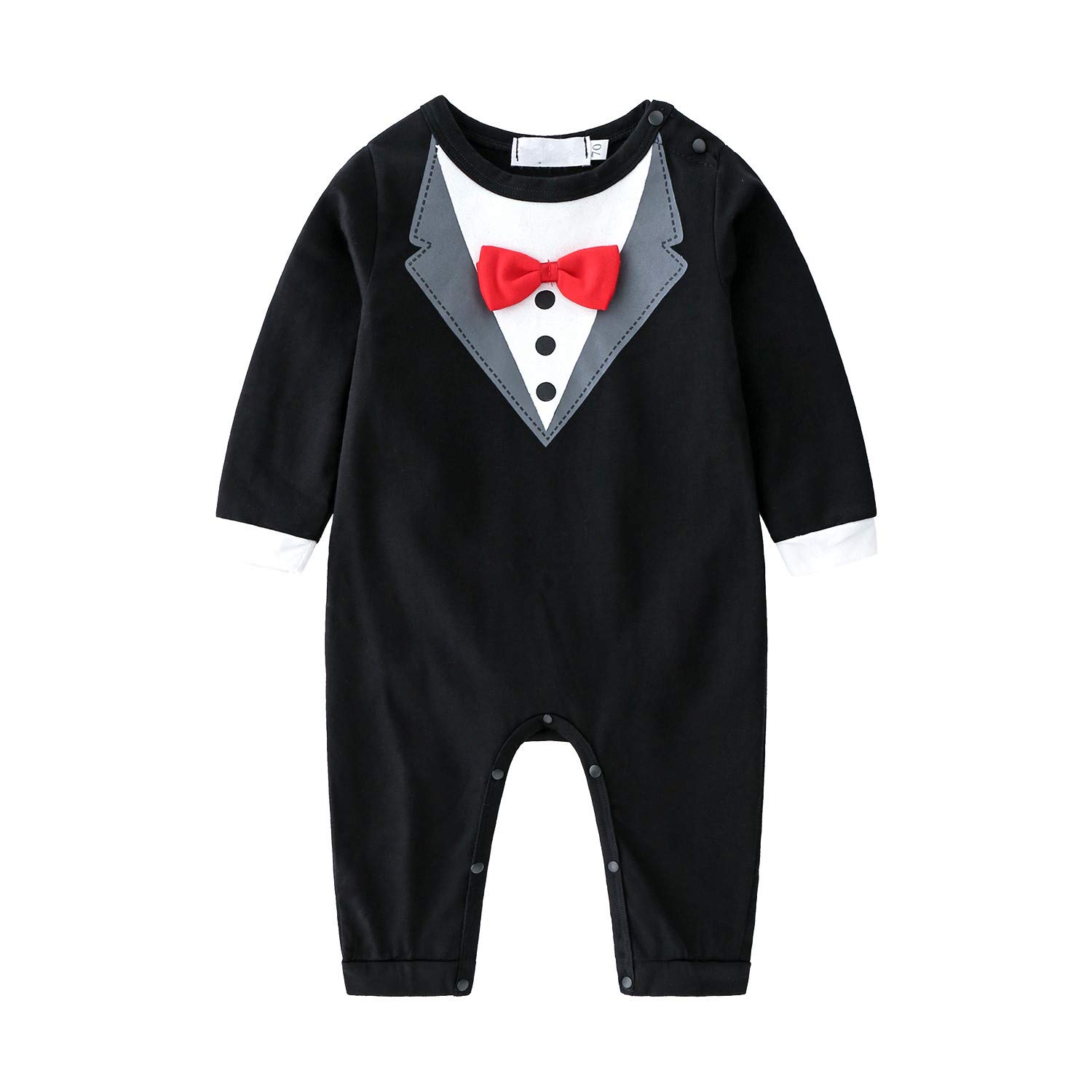 baby boy tuxedo romper