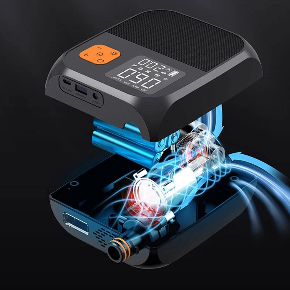Pompe à Air Électrique 80 W Compresseur Pompe 8000 MAh Batterie Rechargeable Gonfleur d'air pour Sup Paddle Board Surf Bateau Kayak