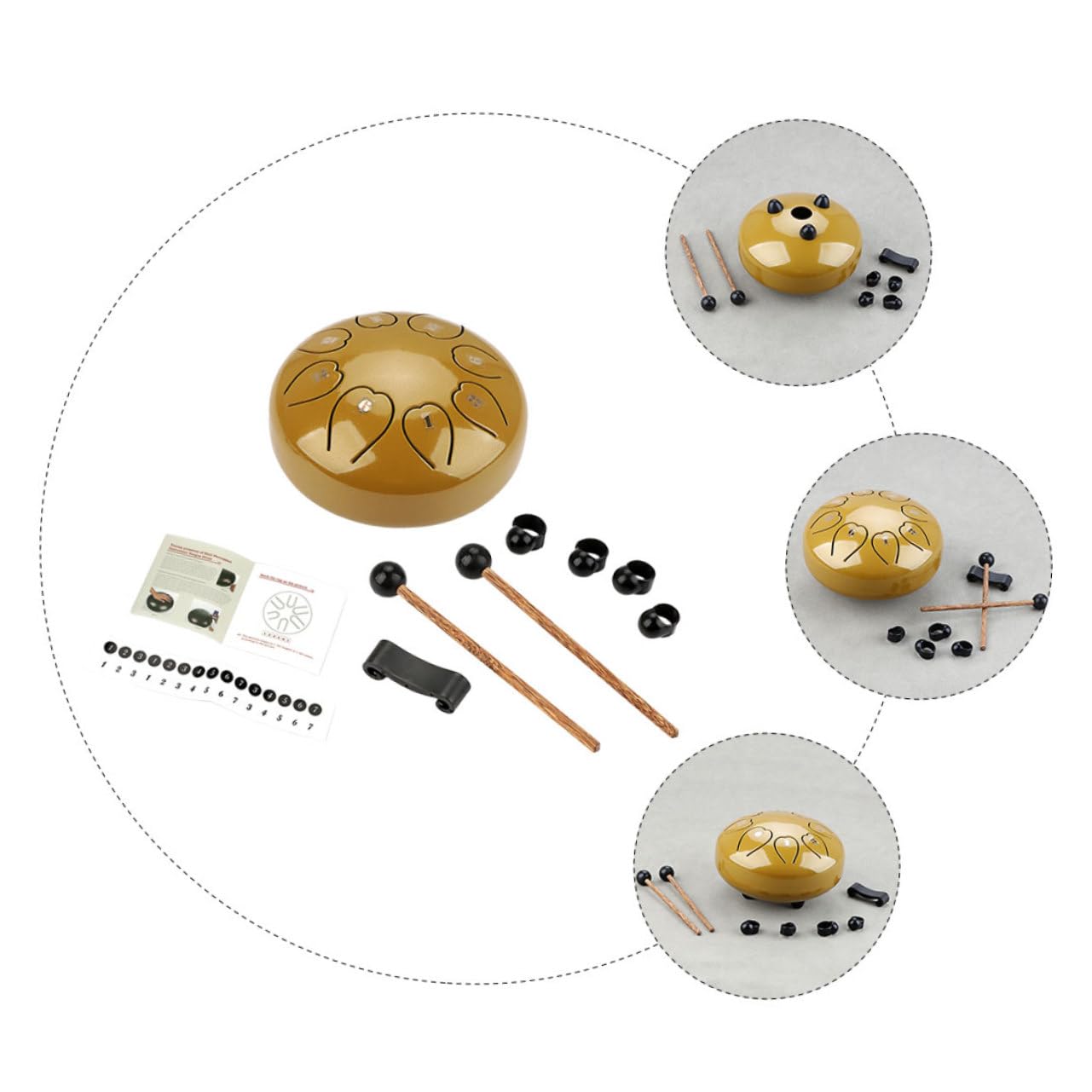TOYANDONA De Lengua Etéreo Portátil De Mano Para Principiantes Instrumento De Percusión Para Amantes Música