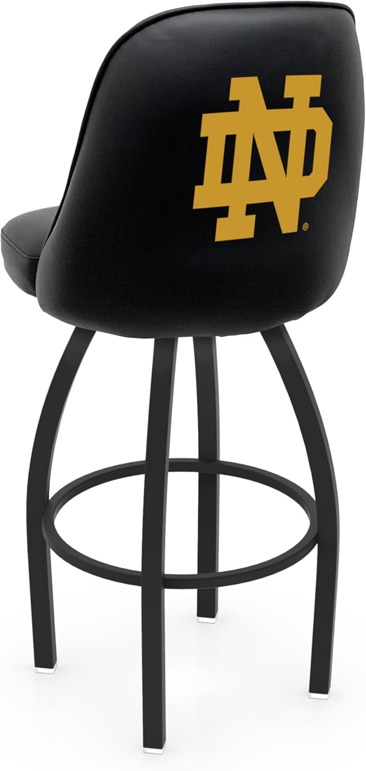 L048 Logo Grizzly Notre Dame (ND) Swivel Counter Stool