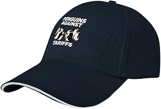Penguins Against Tariff Hat Baseball Cap for Men Women Adjustable