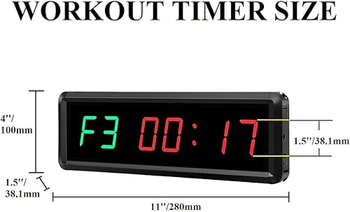 Miniatura 2 de Temporizador de intervalo LED de cuenta atráshacia arriba cronómetro con control remoto para gimnasio en casa Fitness