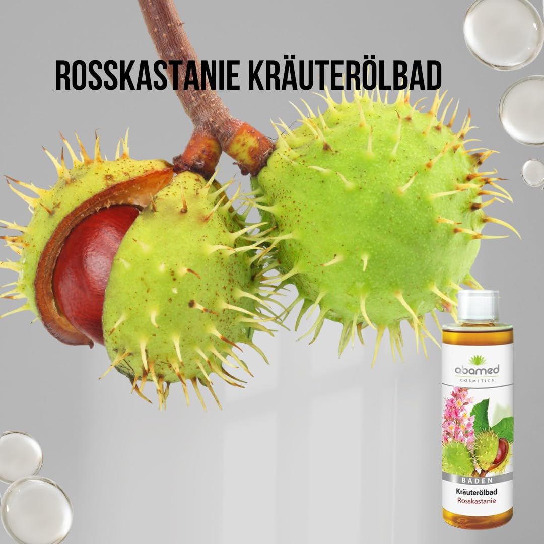 Rosskastanie Kräuterölbad – mit Aescin, straffend & wohltuend für Beine & Füße, 500 ml