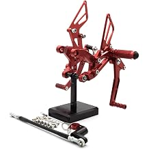 PROCNC Motorcycle Aluminum Rearsets Foot pegs Rear sets Footrest Fit for Kawasaki Z900 2017 2018 2019 Red
