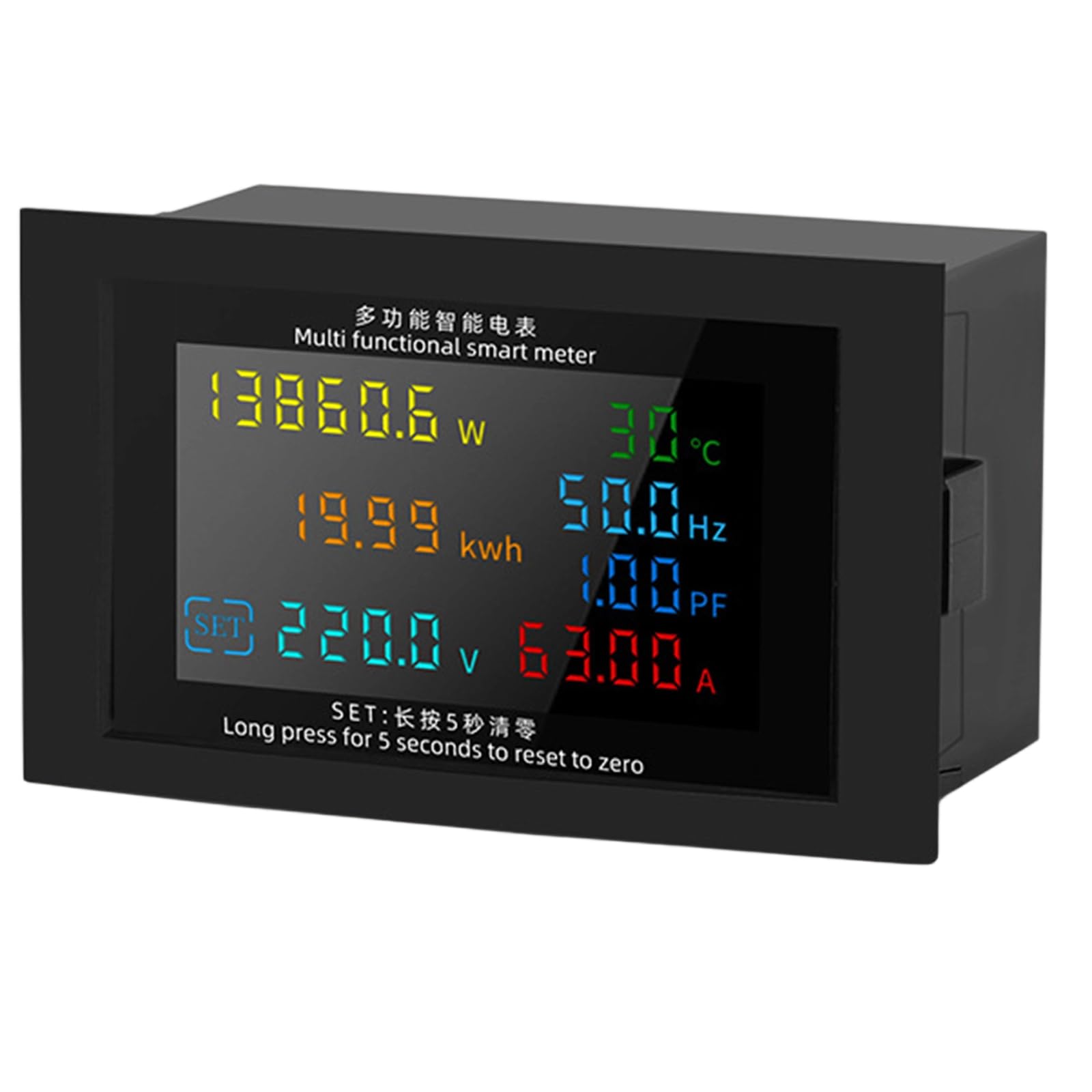 Jiingekk Light Accuracy Digital Power Monitors With Clear Led Display Voltages Current Power Electric Energy Monitors Current Voltages Amperage Energy Panel Meter