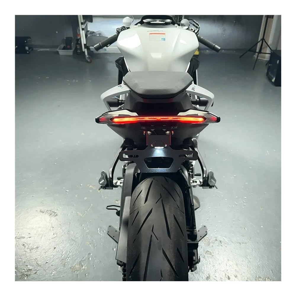 para CF&Moto 675SS 675SR-R 24-25 Soporte para Matrícula Plegable con Luz Targa Moto Accesorios para Motocicleta
