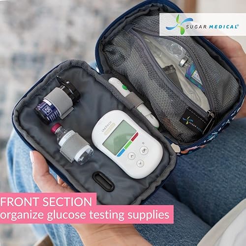 Miniatura 3 de Estuche de suministro para diabetes en tándem con bolsillo aislado Organiza tus suministros de bomba de insulina TSlim X2 Compatible con sitio de