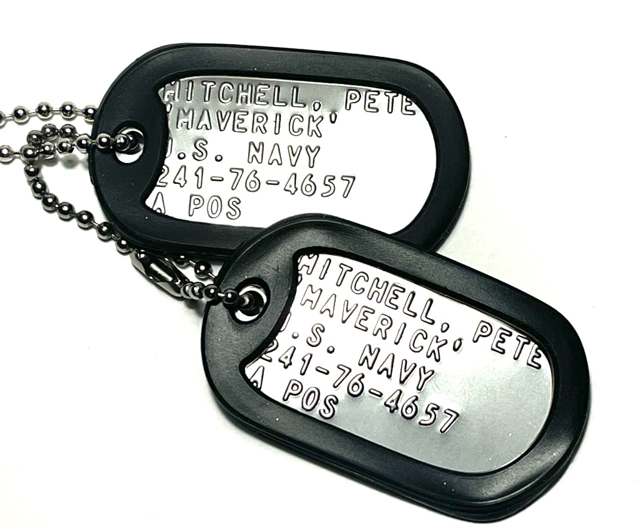 Buy Wardog Surplus Top Gun Maverick Stainless Steel Military Dog Tag Set Halloween Costume Prop