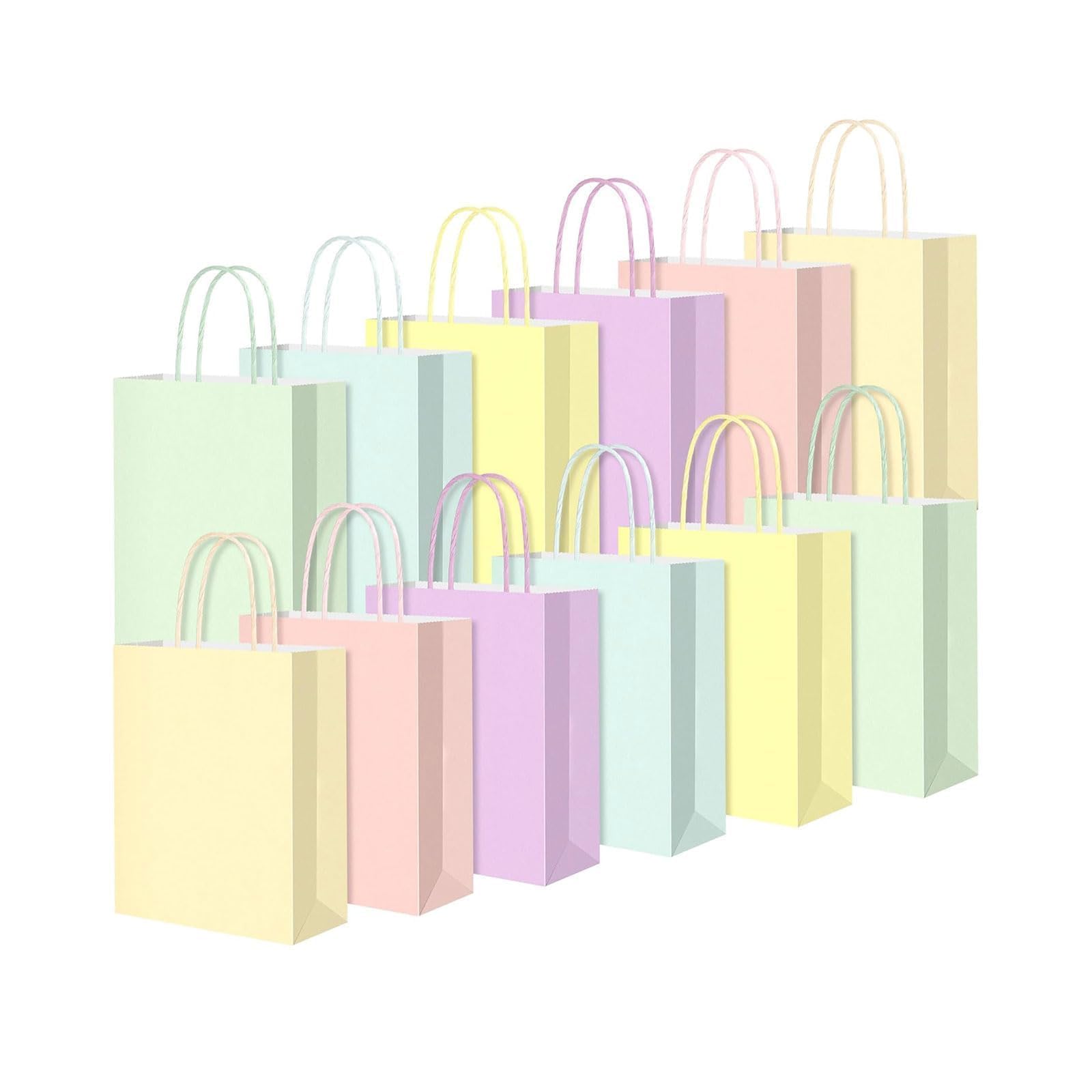 Paper Party Bags with Handles 12 Pcs,Gift and Sweet Kraft Bags for Kids and Adults Party,Christmas,Birthdays,Weddings,Baby Showers,All Celebrations (16x8x22cm) — image 1