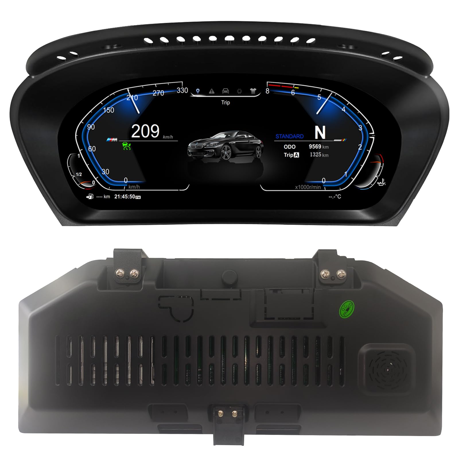 Combiné d’instruments numérique LCD 12,3 pouces pour BMW X5 E70 & X6 E71 (2006–2013) Remplacement du tableau de bord