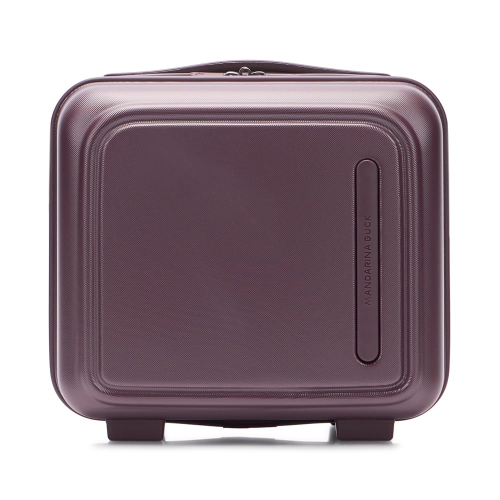 MANDARINA DUCK borsa trucco Logoduck + Beauty Case Choco Ice viola scuro