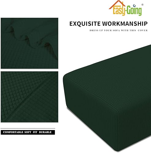 Vista 308 de Easy-Going - Funda elástica para taburete otomano, funda protectora para muebles, funda rectangular con parte inferior elástica Beige