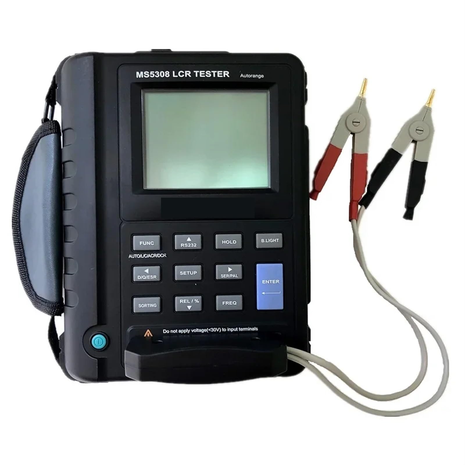 MS5308 Ręczny automatyczny zakres cyfrowy miernik LCR Test mostka Indukcyjność Pojemność Miernik Rezystancji 100KHz RS232 Podwójny wyświetlacz LCD Dla indukcyjności i pojemności