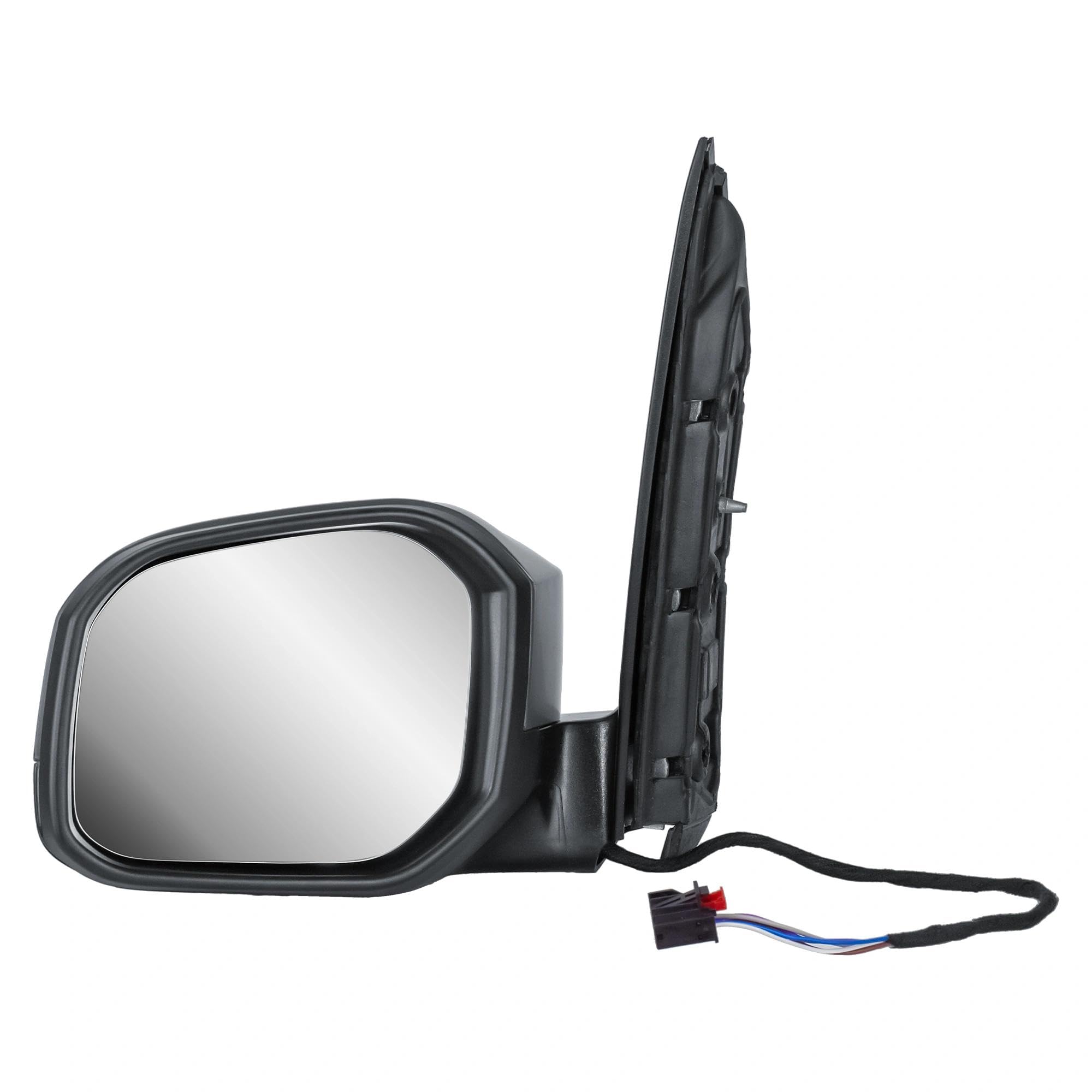 Espejo retrovisor izquierdo eléctrico y calefactable, plegable manualmente con tapa imprimada para VW Caddy 2015 – 2021 – lado del conductor