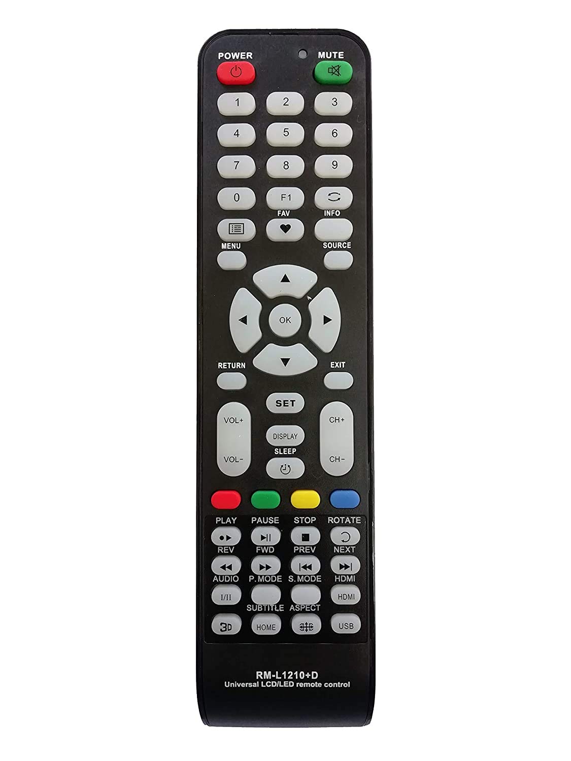 BhalTech RM-L1210+D LED LCD TV Universal Remote Control Work with All Most Compatible with LG Sharp Panasonic Philips Haier Sony Samsung Sanyo TCL and More (B08BLSFWTG) Amazon Price History, Amazon Price Tracker