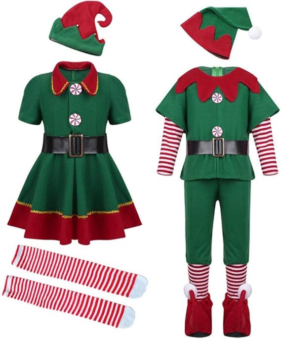 Amazon サンタクロース コスプレ 衣装 ベビー服 クリスマス コスプレ子供服 ピーターパン キッズ コスプレ 仮装 キッズコスチューム 緑のエルフ 変身 パーディ用 クリスマス 演出服 舞台服 仮装大会 学園祭 キッズコスチューム おもちゃ