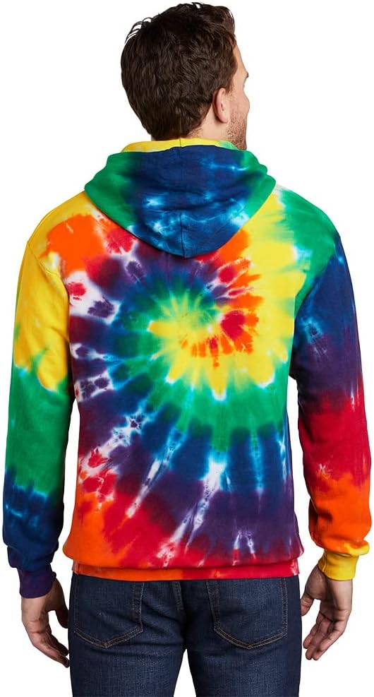 Port & Company Tie-Dye Pullover Hooded Sweatshirt 4XL Rainbow