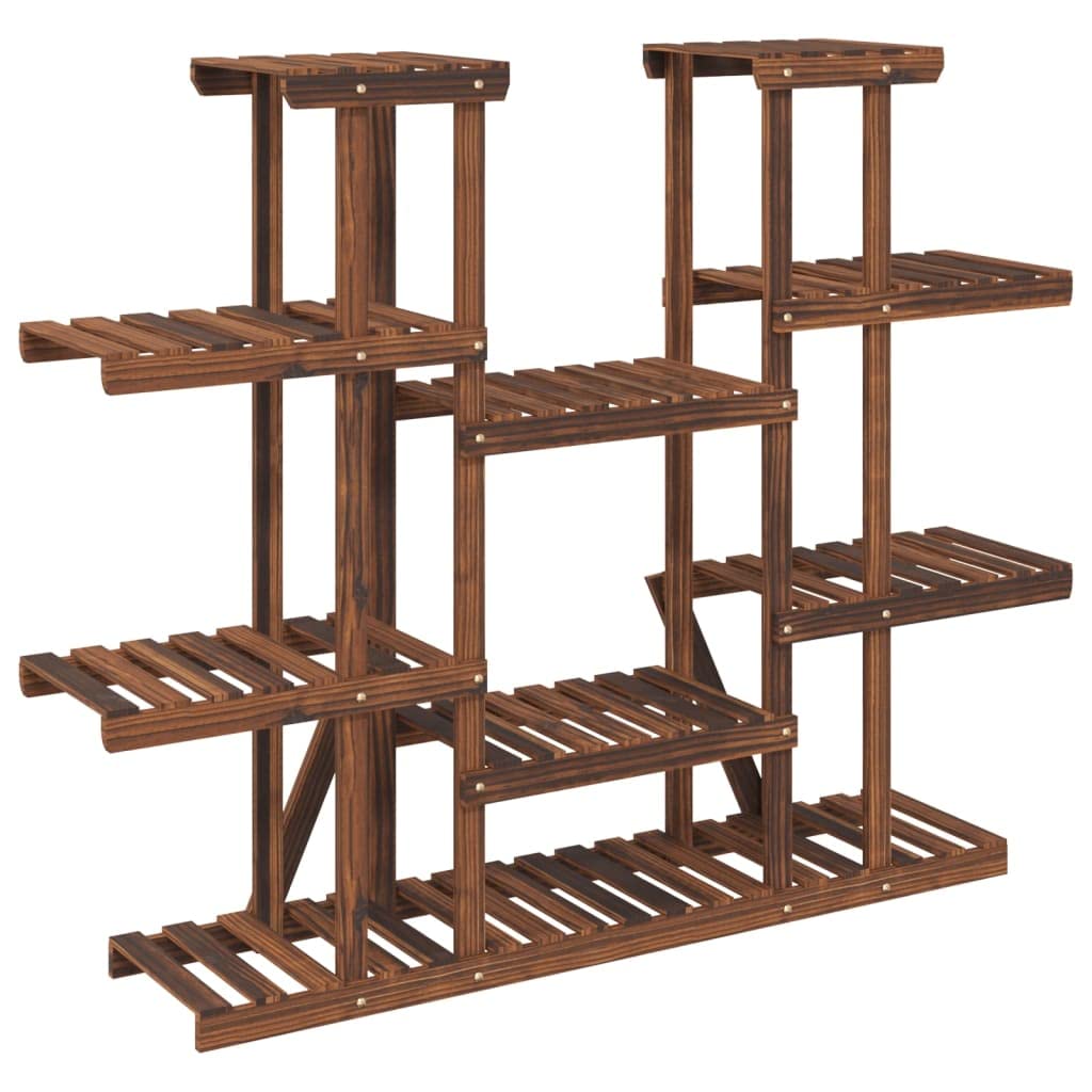 vidaXL Soporte para Flores Madera Maciza de Abeto 110x25x110,5 cm, Soporte para Plantas, Soporte para Flores de Madera, Soporte de Plantas de Exterior