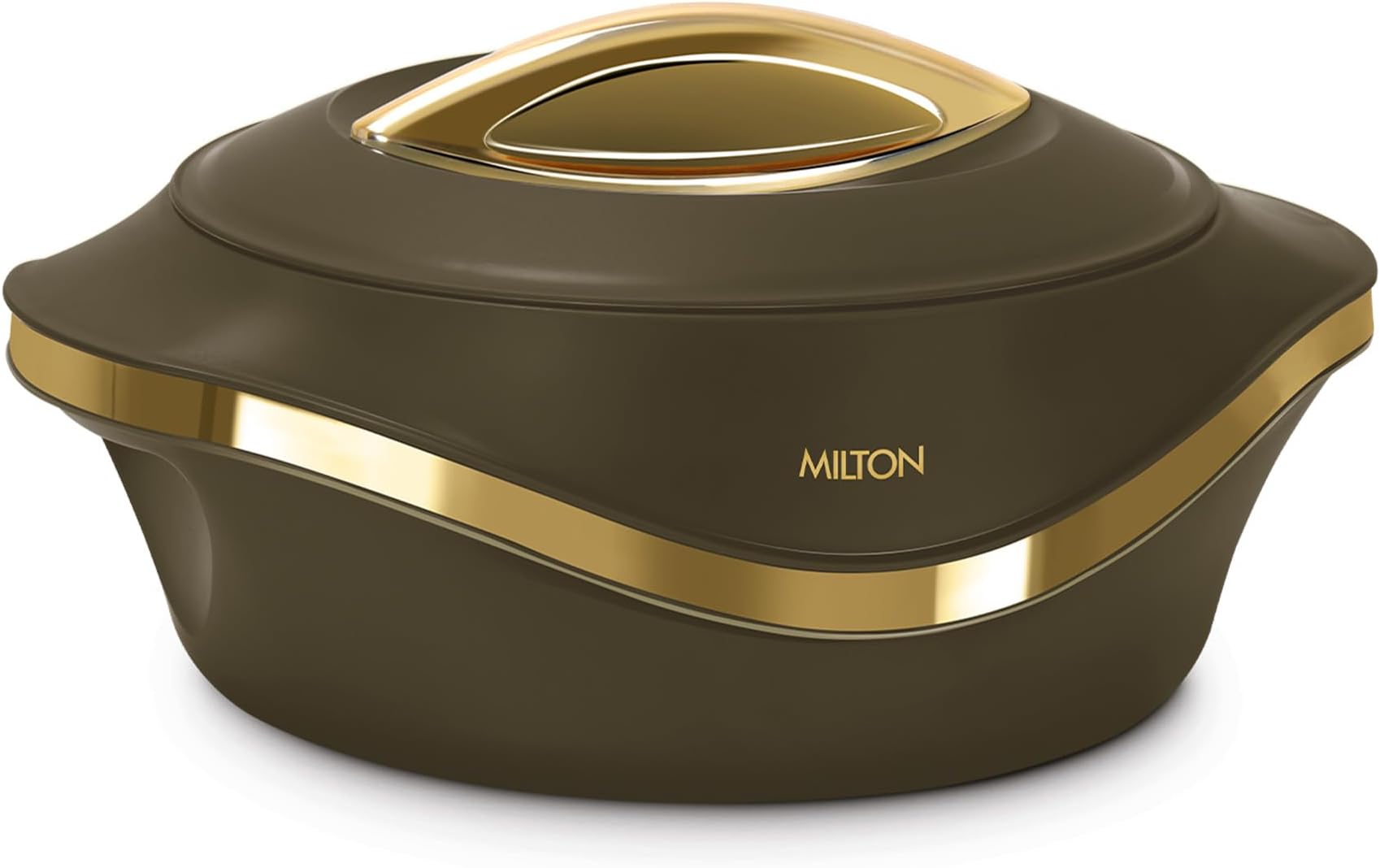MILTON Pearl 1000 PU Insulated Inner Stainless Steel Casserole, 860 ml, Dark Brown, BPA Free, Food Grade, Hot and Cold, Easy to Carry, Easy to Store, Chapati, Roti, Curd Maker