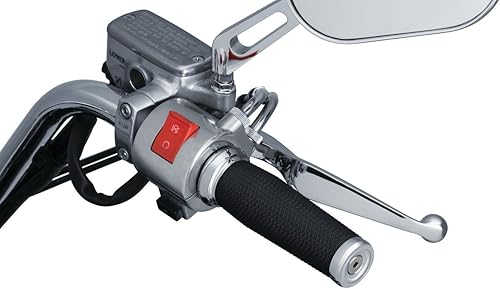 Miniatura 5 de Kuryakyn 5951 Accesorio para manillar de motocicleta empuñaduras trilladoras con tapas finales, ajuste universal para manillares de 78" de diámetro,