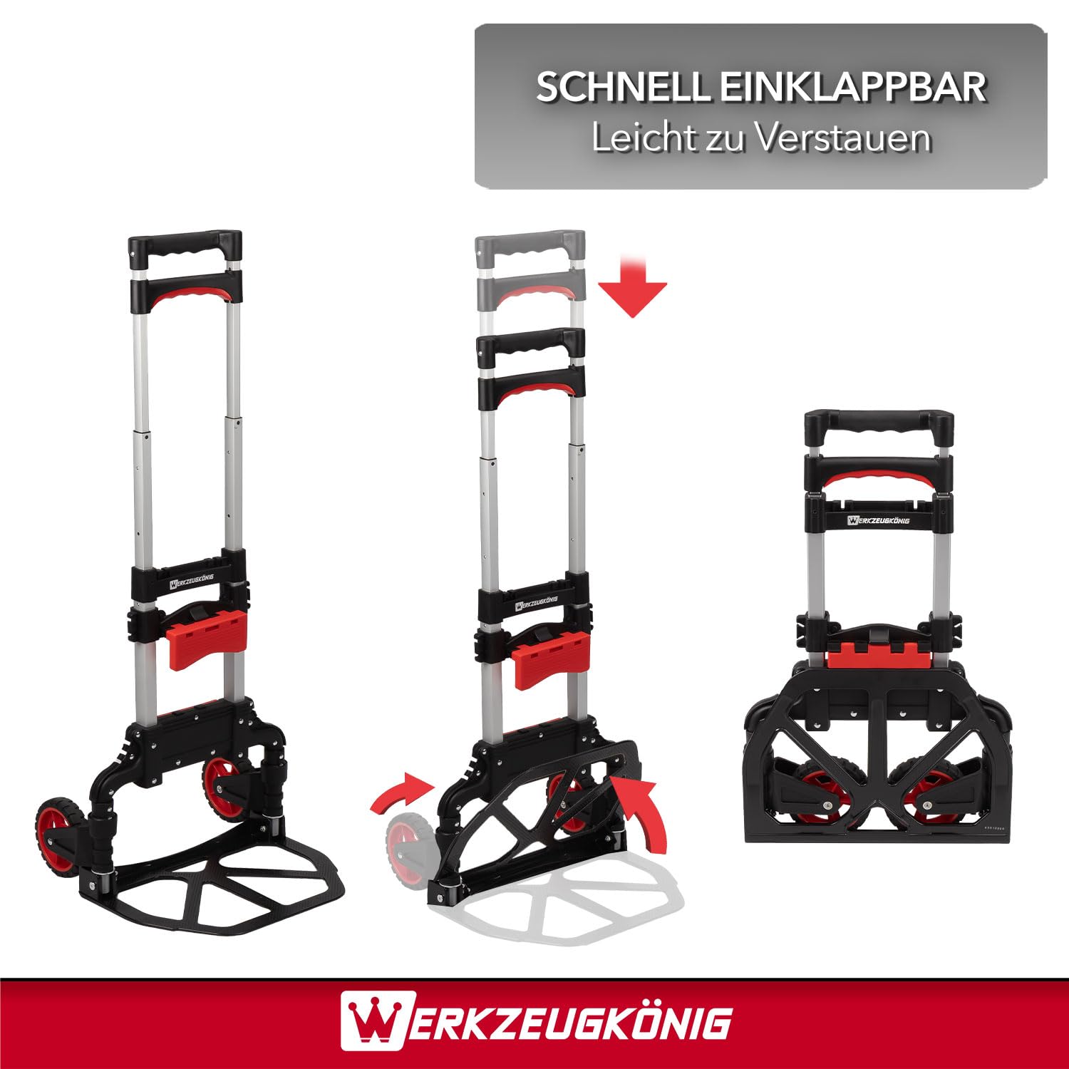 Sackkarre mit Getränkekisten-Halter - 70kg Tragkraft klappbar