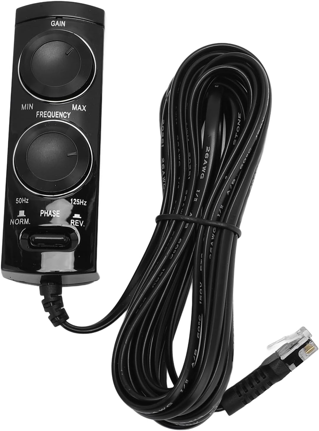 Estink Car Subwoofer Wire Control, DIY Remote Kit with Audio Cables for Phase and Frequency Adjustment, for TS WX 110A 120A