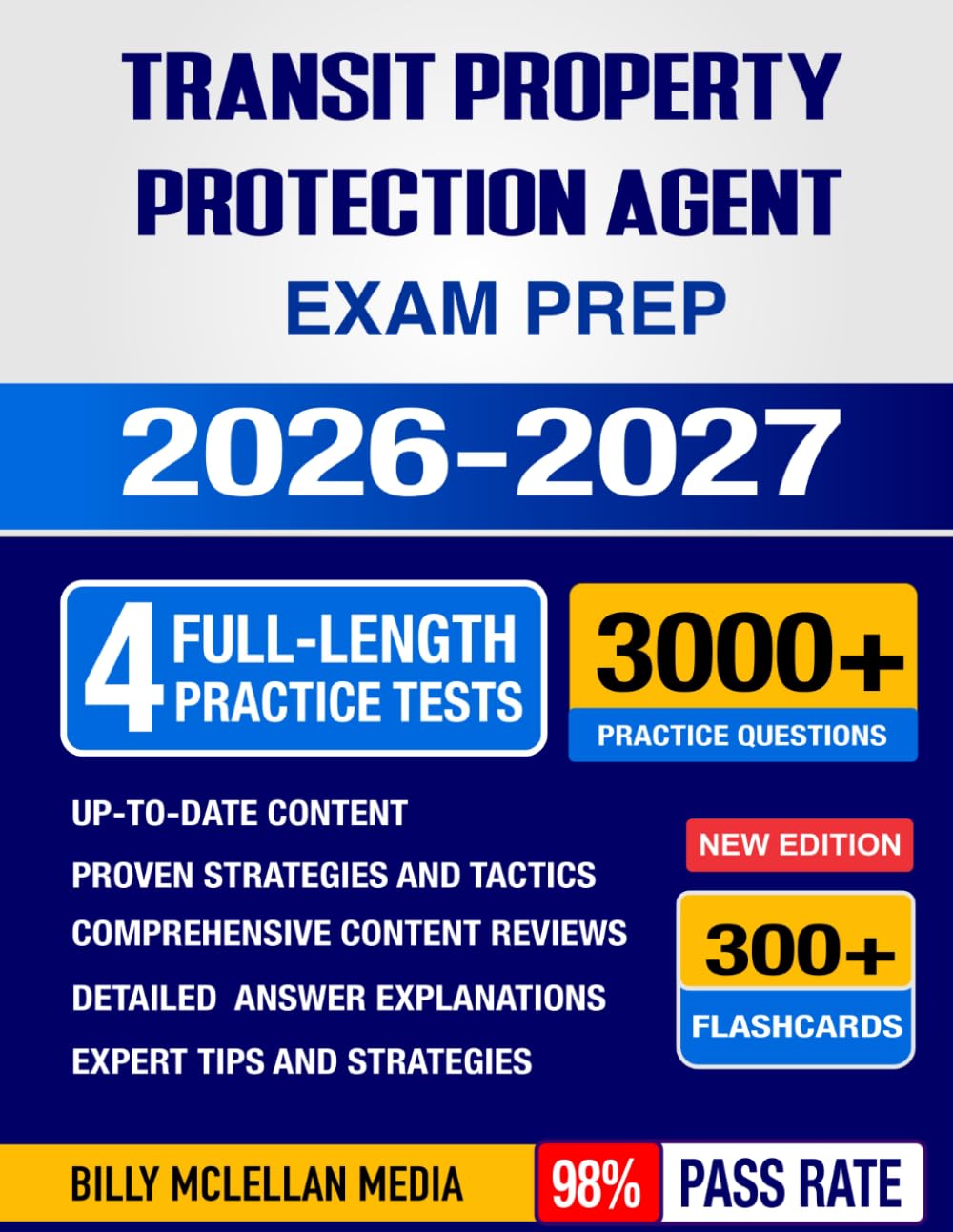 Transit Property Protection Agent Exam Prep 2026–2027: Proven Test-Taking Strategies, 4 Full-Length Practice Tests and In-Depth Answer Explanations for the NYC Civil Service Exam | 300+ Flashcards