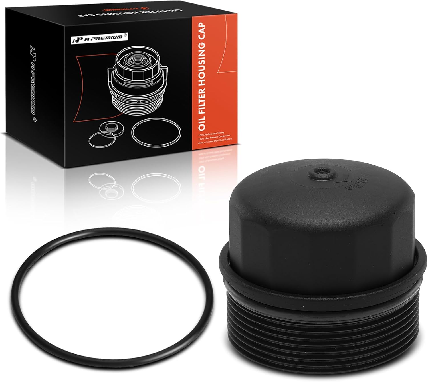A-Premium Oil Filter Housing Cap Assembly Compatible with Mercedes-Benz C220 1994-1996, C230, C280, C36 AMG, E320, S320, S420, S600, SL320, SL600, SLK230, CL600, 300CE, 300E, 300SE, 300SL